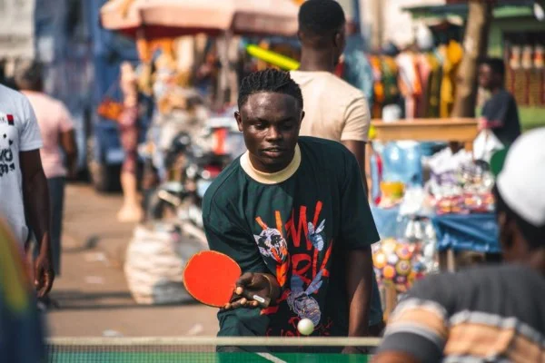 table tennis player focus